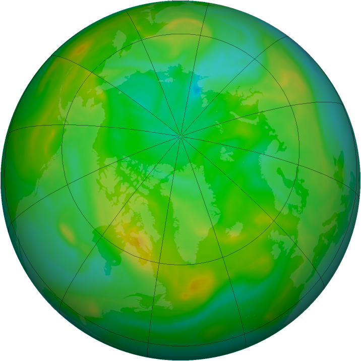 Arctic ozone map for 08 July 2006